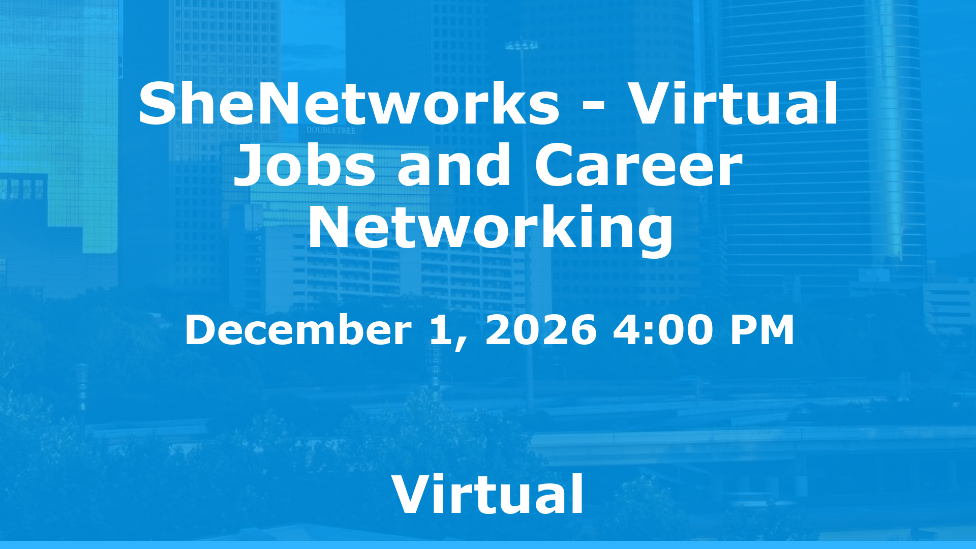 SheNetworks - Virtual Jobs and Career Networking event image